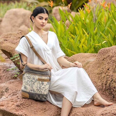 حقيبة Myra Bag Dainty Delight Small & Cross Body Bag مطورة من القماش والجلد S-2567, متعدد الألوان, One Size in Saudi Arabia