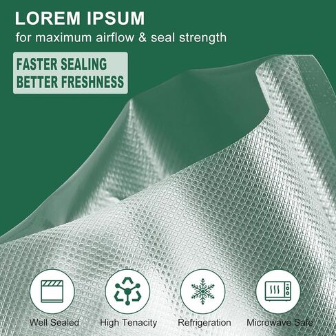 Vacuum Sealer Rolls Bags, 6 Pack 3 Rolls 11" x 20' & 3 Rolls 8" x 20' Commercial Grade BPA Free Bag Rolls, Durable Customized Size Food Vac Bags for Meal Prep, Storage and Sous Vide Cooking in Saudi Arabia