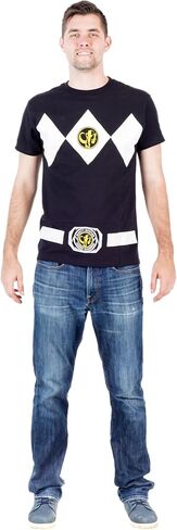 Mighty Morphin Power Rangers Red Blue Yellow Pink Green Black White Blue Costume T-Shirt in Kuwait