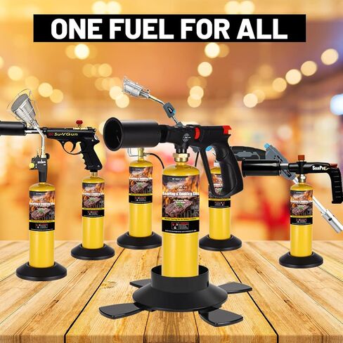 14.1oz MAPP Gas 12 Bottle Kit 99.99% High Purity Equal to MAPP Gas Hotter than Propane No Odor Cooking Searing Camping Gas to Broil Sous Vide for Welding Brazing Soldering Propane Torch Head in Saudi Arabia