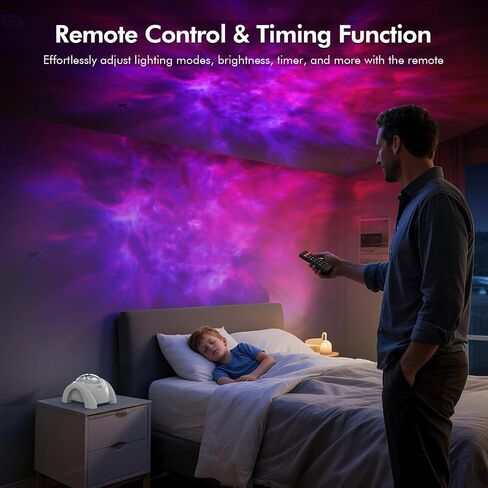 Galaxy Projector, Star Projector Light for Bedroom, Bluetooth Speaker and 8 White Noise, Night Light for Kids Adults Game Room, Home Theater, Ceiling, Christmas, Room Decor in Kuwait