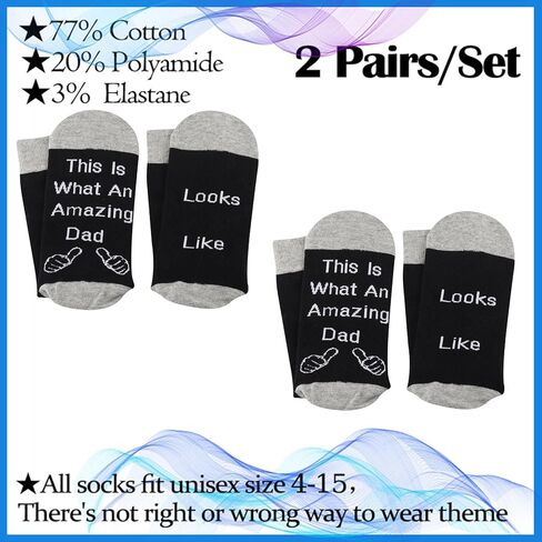 PXTIDY 2 Pairs Funny Uncle Socks This Is What An Awesome Uncle Looks Like Socks for Uncle in Kuwait