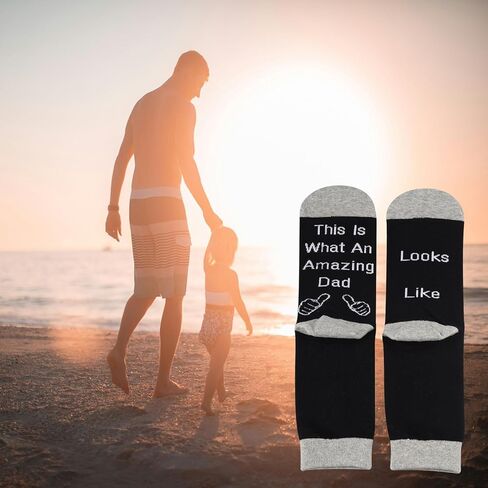 PXTIDY 2 Pairs Funny Uncle Socks This Is What An Awesome Uncle Looks Like Socks for Uncle in Kuwait