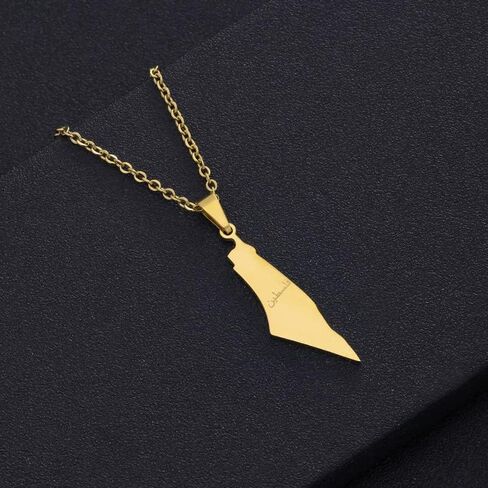 Palestine Necklace Stainless Steel Pendant for Women Men Country Map Jewelry Daily Accessories in Saudi Arabia