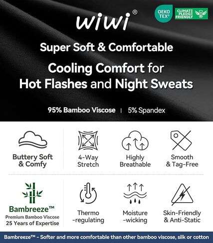 WiWi Bamboo Viscose Sleep Shorts for Women Soft Pajama Bottoms Casual Lounge Shorts Plus Size Boxers Sleepwear S-4X in Saudi Arabia