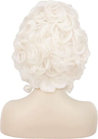 IEBIYO Black Finger Wave Wig Lady 1920s Black Wig Vintage Women Costume Synthetic Hair Halloween Cosplay Party Wig (Black) in Kuwait