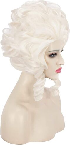 IEBIYO Black Finger Wave Wig Lady 1920s Black Wig Vintage Women Costume Synthetic Hair Halloween Cosplay Party Wig (Black) in Kuwait