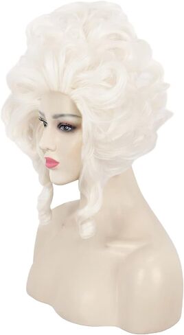 IEBIYO Black Finger Wave Wig Lady 1920s Black Wig Vintage Women Costume Synthetic Hair Halloween Cosplay Party Wig (Black) in Kuwait