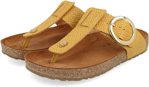 HAFLINGER Round Buckle Corinna Sandals with Rubber Sole and Cork Latex Footbed Unisex in Saudi Arabia