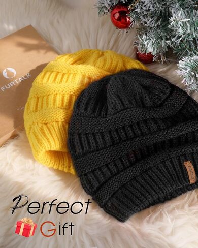 FURTALK Womens Winter Knit Slouchy Beanie Hat Warm Skull Ski Cap Hats for Women in Kuwait