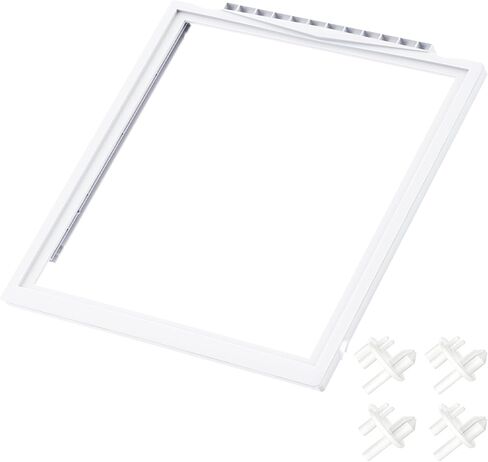 UPGRADED 240443384 Refrigerator Crisper Glass Inset Only for 241969501 Refrigerator Shelf Frame,Glass Crisper Cover Compatible with Frigidaire Refrigerator Replacement Shelf Parts in Saudi Arabia
