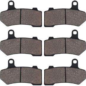 Sollon Front and Rear Brake Pads for Harley Davidson FLHTCU Ultra Classic Electra Glide, FLHRC Road King Classic, FLHT Electra Glide Standrad,FLHX Street Glide,FLHTC electra glide classic,Road King