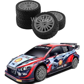 67mm RC On-Road Tires 4PCS 12mm Hex RC Wheel and Tires w/Foam Inserts Plastic Hub Suitable for 1/10 On-Road Car Tamiya TT02 Traxxas HSP HPI Kyosho