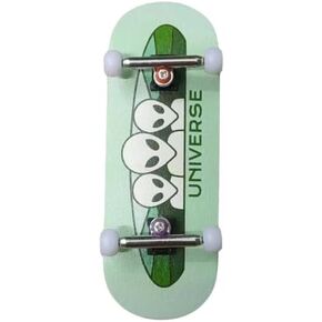 LEEFAI Professinal Fingerboard Complete 34mmx96mm Maple Wood 5 Layers Wood UV Printing Alien Deck-The Beginner Board with Professional Single AxleTrucks and Ball Bearing Wheels