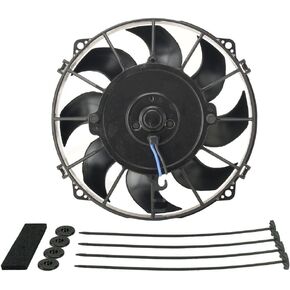 Derale 16618 8" Tornado Electric Fan Standard Kit , Black