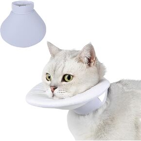 Cat Recovery Collar Soft,Cat Cone Collar Alternative,Neck Cone for Cat After Surgery, Elizabethan Collar for Cat Kitten Puppies (S)