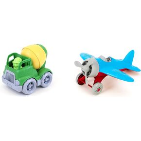 Green Toys Airplane Blue and Mixer Construction Truck