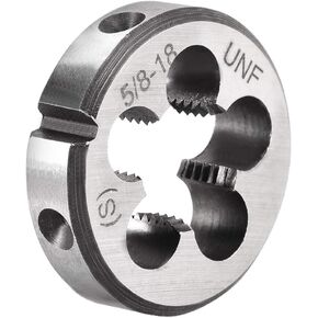 uxcell 5/8-18 UNF Round Die, Machine Thread Right Hand Threading Die, Alloy Tool Steel Screw Thread Cutting Die