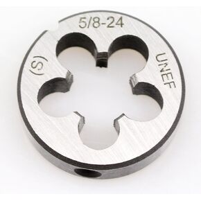 KMIAN TOOLS 5/8"-24 TPI UNEF Right Hand Round Die, Machine Thread Die