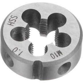 uxcell Round Threading Dies, Metric M10 x 1 Thread (Right Hand), High Speed Steel (HSS) Screw Cutting Die Repair Tool