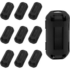 Lovelysp Ferrite Noise Supressor Snap Noise Filter Black Noise Filter Cable clamp (Inner Diameter 3.5mm) -10pcs