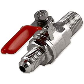 1/4" Barb Air / CO2 Shutoff Valve-1/4 NPT x, Silver