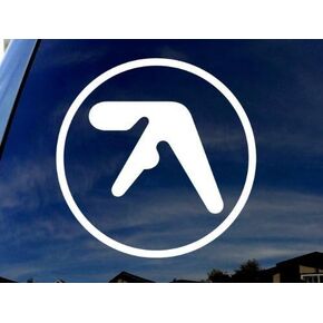ملصق سيارة So Cool Stuff Aphex in Circle من الفينيل بطول 4 بوصات (اللون: أبيض) للكمبيوتر المحمول والكمبيوتر اللوحي ولوحة التزلج