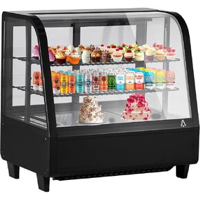 ACONEE Commercial Cake Display Refrigerator, 3.6 Cu.Ft./100L Single-Door Merchandiser with Interior LED Lighting, Double-Layered Glass, Countertop/Floor Refrigerator, 110v in Saudi Arabia