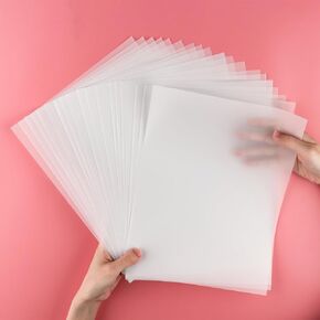 60 Pack Vellum Paper Sheets,115GSM Heat Resistant Translucent Vallum Paper for Crafts Tracing Drawing,Card Making,Invitation Envelope 8.5 x 11inch Frosted Smooth Vellum Paper Sheets