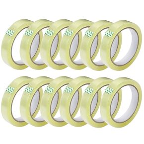 GTSE Premium Clear Tape, 1 inch x 217 feet, Strong Transparent Gift Wrap Tape for Home, Office, 12 Rolls, 3" Core