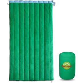 أكياس النوم للبالغين 3 مواسم الطقس الدافئ والبارد حقيبة تخييم مقاومة للماء - الأشخاص الذين يعانون من السمنة المفرطة حقيبة نوم معدات التخييم - المشي لمسافات طويلة في الهواء الطلق السفر على الظهر مع أكياس ضغط (أزرق داكن / أخضر) in Kuwait