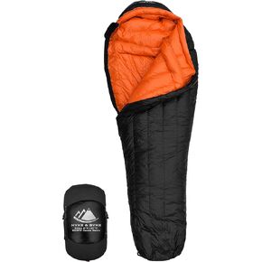 Hyke & Byke Eolus 0°F Cold Weather Mummy Hiking & Backpacking Sleeping Bag - Goose Down 800 FP 4 Season Sleeping Bags for Adults - Ultralight with Compression Stuff Sack in Kuwait