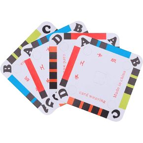 ARTIBETTER 100pcs Weaving Cards DIY Tablet Handmade Weaving Card Paper Loom Cards for Loom Weaving Supplies 5X5cm