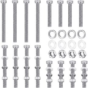 Tandefio 16 Pcs 304 Stainless Steel U Channel Sign Post Attachment Kit Sign Mounting Hardware Road Sign Hardware 2-3/4" and 1-1/2" Sign Post Mounting Bolts and Nuts for U Channel Post Accessories