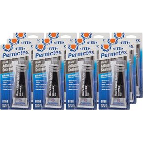 Permatex 81158-12PK Black Silicone Adhesive Sealant, 3 oz. Tube (Pack of 12)