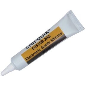 Chip Quik EGS10C-20G Electronics Grade Silicone Adhesive Sealant 20g (0.7oz) Squeeze Tube (Clear) for Precision Dispensing