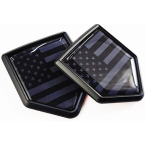 Newperlite All Black US American Flag Emblem USA Decal Sticker Flags, 2 Pack