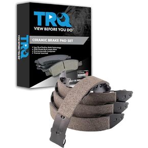TRQ Rear Parking Brake Shoe Set Compatible with 13-20 Subaru BRZ Legacy Outback WRX Scion