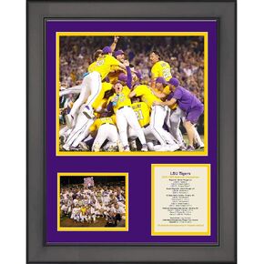 Framed LSU Tigers 2023 Men's College World Series NCAA National Champions 11"x14" Baseball Three Photo Collage in Saudi Arabia