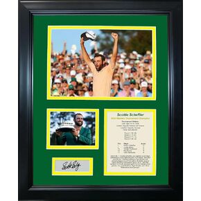 Framed Scottie Scheffler 2024 Masters Tournament Champion Augusta National PGA Tour Facsimile Laser Engraved Signature Auto 11"x14" Golf Photo Sig Collage in Saudi Arabia