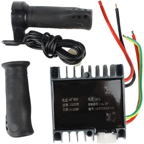 Bnineteenteam Motor Brushed Controller Box with Throttle Grip for Electric Bike Tricycle(48-60V 1500W)