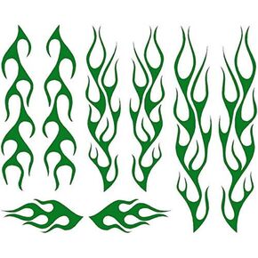 BIKE FRAME VINYL DECALS STICKERS FLAME SET Bike Frame MOUNTAIN Cycling Bicycle MTB BMX body car styling decorative Decal Sticker (green),tu-28y