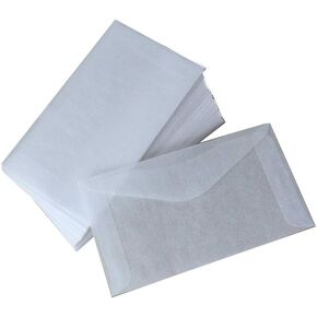 Glassine Mini Lotto Lottery Ticket Wedding Favor Game Envelopes State Scratch Off Tissue Scratcher Game Gift Cards Envelopes Qty 100 3 1/4" x 4 7/8" Translucent