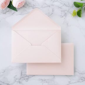 PONATIA 50 Pack A4 Envelopes, 4 1/4 x 6 1/8 Inches Ivory Envelopes Perfect for Gift Cards, Wedding Details Cards, Thank You Cards and any 4x6" Inner Sheets
