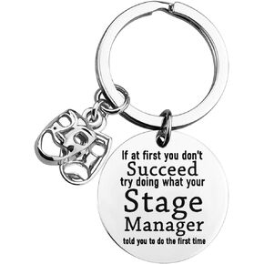 ENSIANTH Stage Manager Keychain Drama Mask Jewelry Drama Major Gift Comedy Mask Stage Manager Gifts Actor Theater Lover Gift