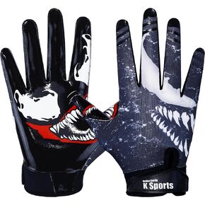 Golden Bee by K Sports Football Gloves for Youth and Adult Receiver Silicone Grip Gloves