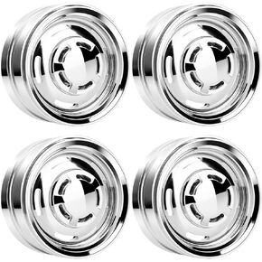 GLOBACT Aluminum 1.9 Beadlock Wheel Rims Plating Vintage Design Wheel Hub for TRX4 F-150 SCX10 Gen8 LC70 1/10 RC Crawler Retro Wheel (4Pcs)
