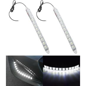bylikeho LED Lights for Car,High Power Fog Lights 12 LED Daytime Running Lights,Car Accessories Fog Light Kit,LED Lights for Car Exterior,Flexible Bright Spot Fog Lamp (White Lights&Black shell)