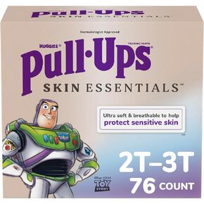 Pull-Ups Boys' Skin Essentials Potty Training Pants, Training Underwear, 2T-3T (16-34 lbs), 18 Ct