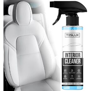 Tesla Interior Cleaner for White & Black Vegan Leather - Stain Remover - Solution for Complete Interior Tesla Cleaning - Ideal for Seats, Doors, Console, Dash - Compatible with Tesla Model 3, Y, S, X